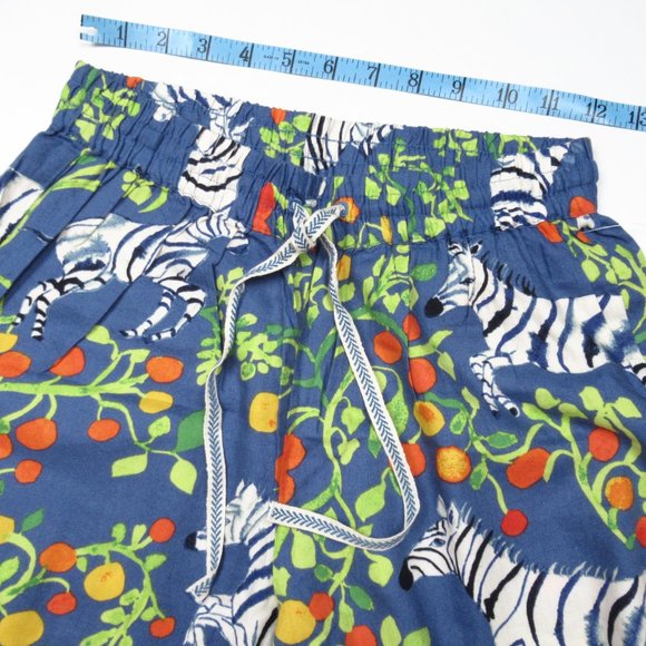 Olivia Wendel for Anthropologie Flannel Sleep Pants Blue Zebra Print XXS - Picture 6 of 12
